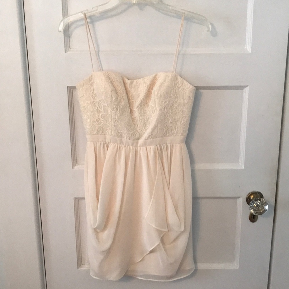 Cream colored cocktail dress